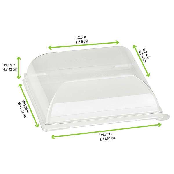 PacknWood 210BCHICL1212, Clear PET Lid for 210BCHIC1111, 100/CS