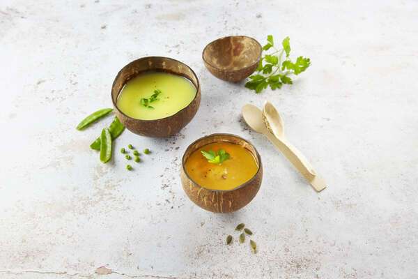 PacknWood 210BCOCO400, 11.8-17 Oz Round Unpolished Coconut Bowl, 48/CS