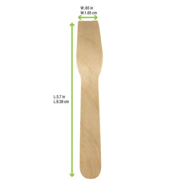 PacknWood 210BICE, 3.7-Inch Unwrapped Wooden Ice Cream Spoon, 3000/CS