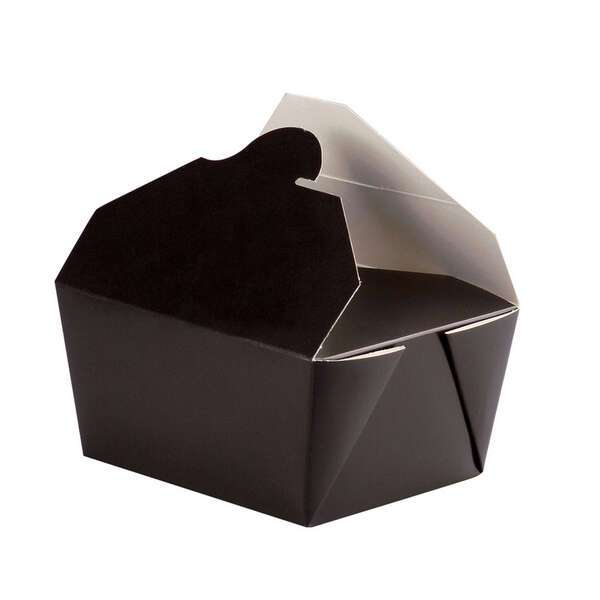 PacknWood 210BIO1N, 5x4.25x2.5-Inch Black Take-Out Meal Box, 450/CS