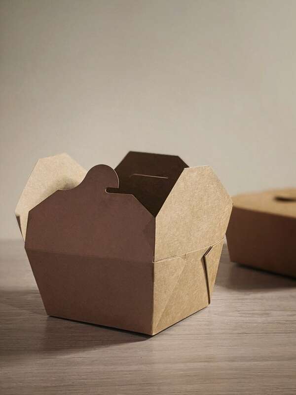 PacknWood 210BIOKMINI, 4.65x3.8x1.35-Inch Mini Kraft Take-Out Meal Box, 500/CS
