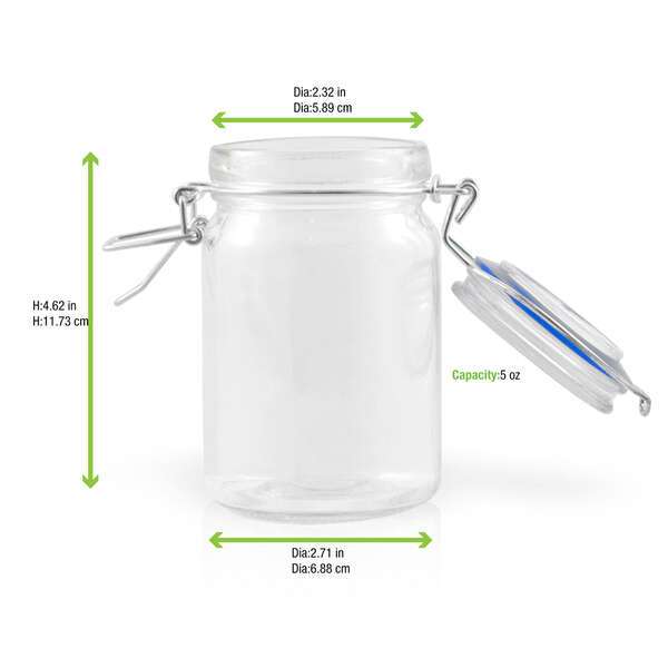 PacknWood 210BOKA200, 8 Oz Mini Glass Seal Jars, 24/CS