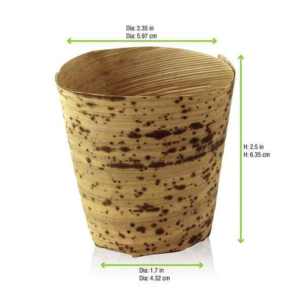 PacknWood 210BZCUP6, 4 Oz 2.35-Inch Dia Bamboo Leaf Cup, 200/CS