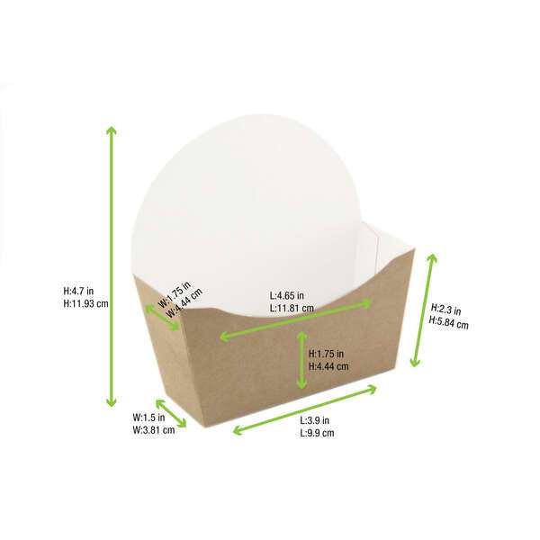 PacknWood 210CBAGL, 4.65x1.75x2.3 Kraft Paper Bagel Box, 1000/CS