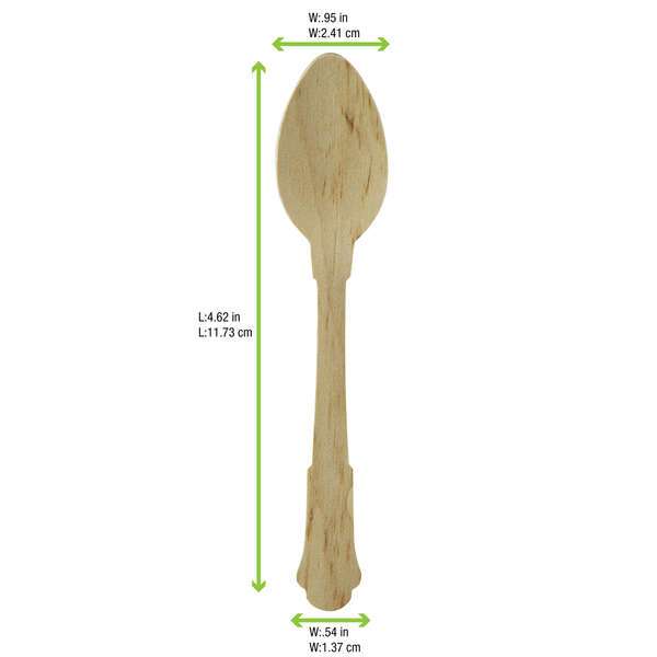 PacknWood 210CCWREN, 4.62-Inch Unwrapped Elegant Wooden Coffee Spoon, 3000/CS6