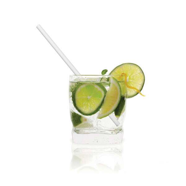 PacknWood 210CHP19WHW, 7.75x0.23-Inch Solid White Paper Straws - Wrapped, 3000/CS