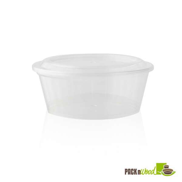 PacknWood Pack n' Wood 210COUPCD270, 9 Oz, Crystal Thick PS Deli Container, 100/PK
