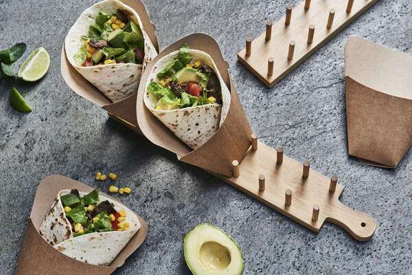 PacknWood 210CREPKR, 7.25x5.9-Inch Kraft Crepe Holder, 1000/CS