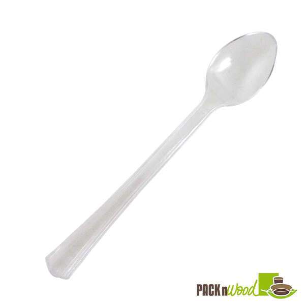 PacknWood 210CV03TBX 4-inch Mini Clear Luxury Spoon, 100/PK