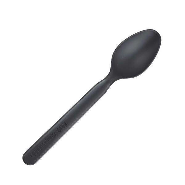 PacknWood 210CVPL125, 4.9-Inch Unwrapped Corn Black Spoon, 2000/CS
