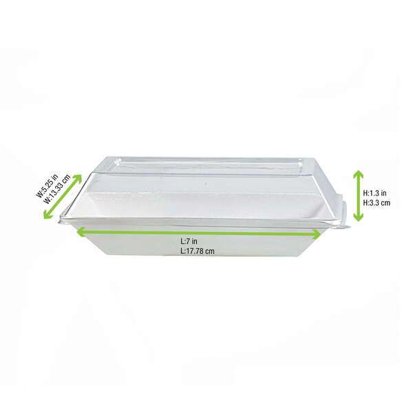PacknWood 210ECODL1814, 7x5.25x1.3-Inch Clear PET Lid for 210ECOD1814, 100/CS