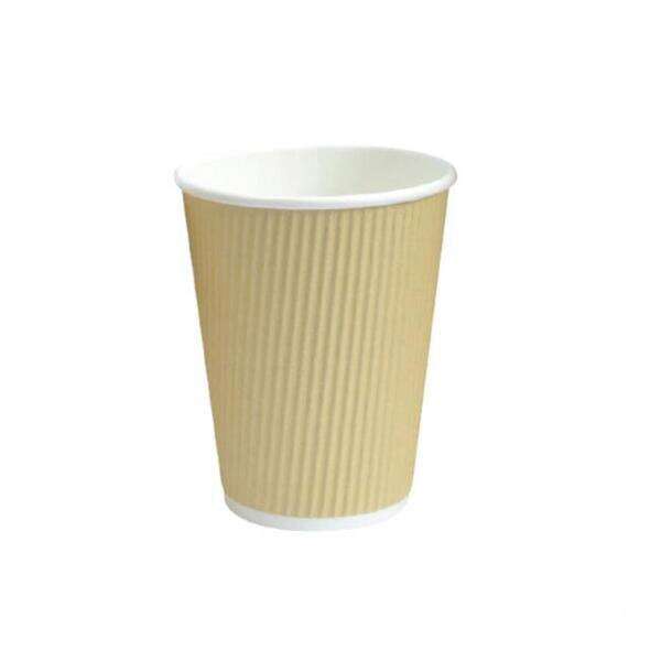 PacknWood 210GCR10BG, 10 Oz Rippled Beige Cup, 1000/CS