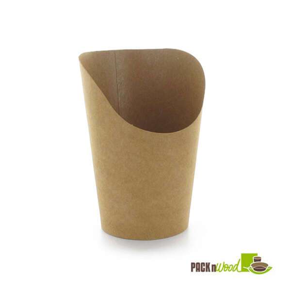 PacknWood 210GSPK480, 5.3x2.36-inch Kraft Wrap Paper Fry Cup, 1000/CS
