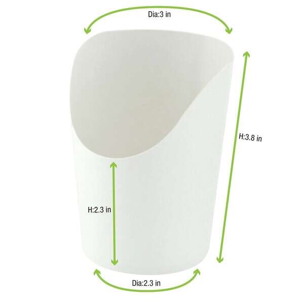 PacknWood 210GSPW270, 6 Oz White Kraft Wrap Cup, 1000/CS