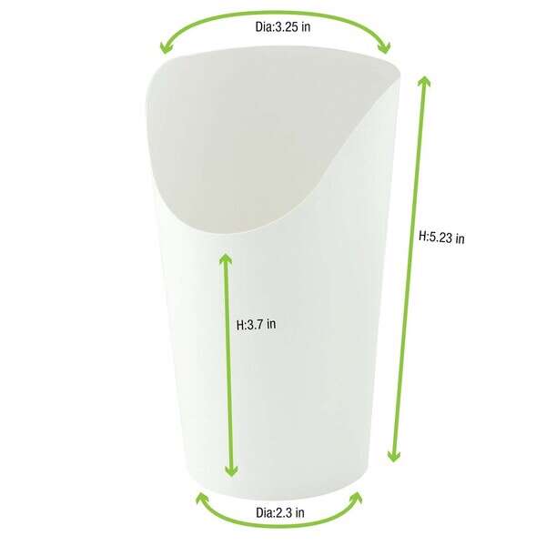 PacknWood 210GSPW480, 12 Oz White Kraft Wrap Cup, 1000/CS