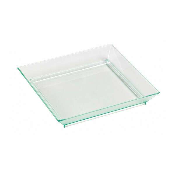 PacknWood 210KLAR1010, 3.5 Oz Klarity Square Mini Transparent Green Dish, 100/PK