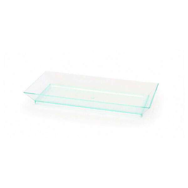 PacknWood 210KLAR1365, 2.5-inch Klarity Rectangular Transparent Green Dish, 200/CS