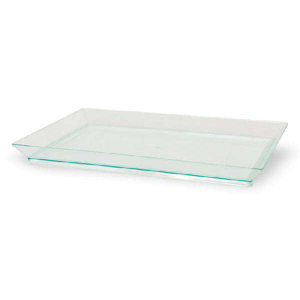 PacknWood 210KLAR1813, 5-inch Klarity Rectangular Transparent Green Dish, 100/PK