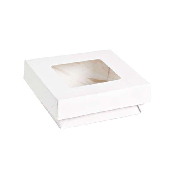 PacknWood 210KRAYWH135, 22 Oz White Kray Boxes with PET Window Lid, 250/CS