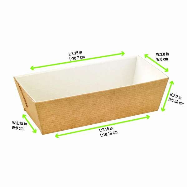 PacknWood 210MBAKE904, 32 Oz Rectangular Microflute Baking Mold, 270/CS
