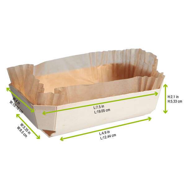 PacknWood 210NBAKE101, 26 Oz Juliette Wooden Baking Mold, 80/PK