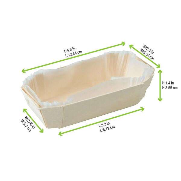 PacknWood 210NBAKE105, 5 Oz Petit Coeur Wooden Baking Mold, 350/CS