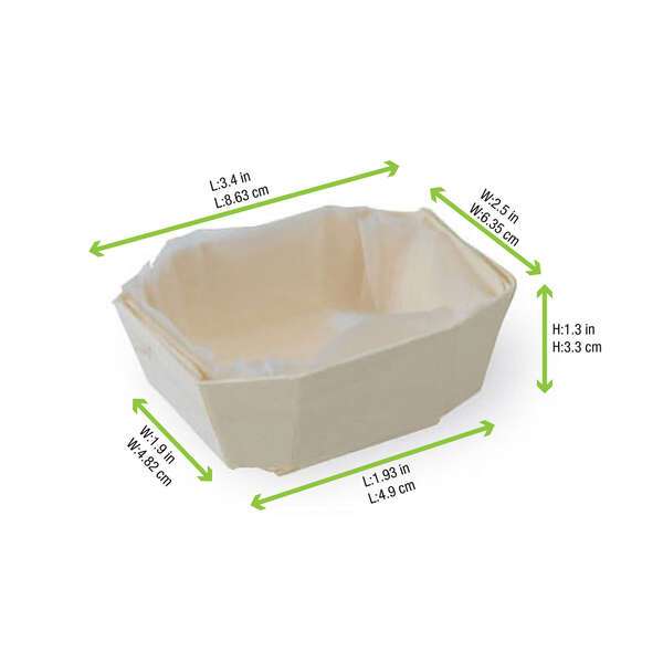 PacknWood 210NBAKE109, 2 Oz Minimi Wooden Baking Mold, 500/CS