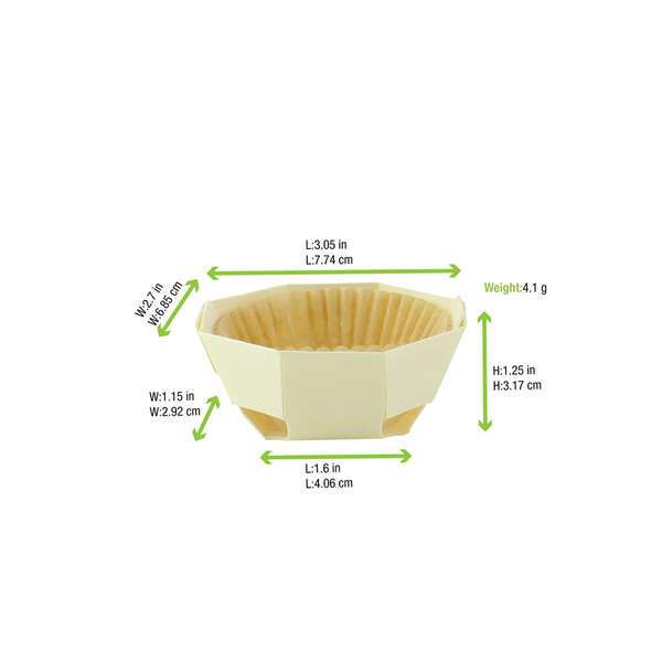 PacknWood 210NBAKERD7, 2 Oz Round Baking Mold with Liner, 200/CS