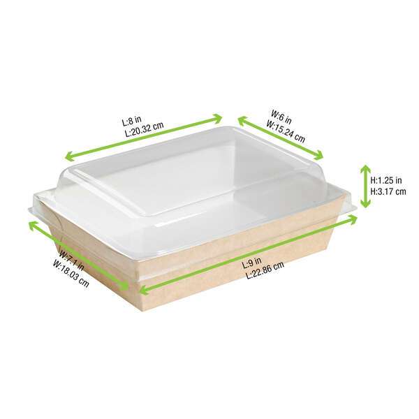 PacknWood 210PANL851, 8-inch Clear PET lid for 210PAN850, 200/CS