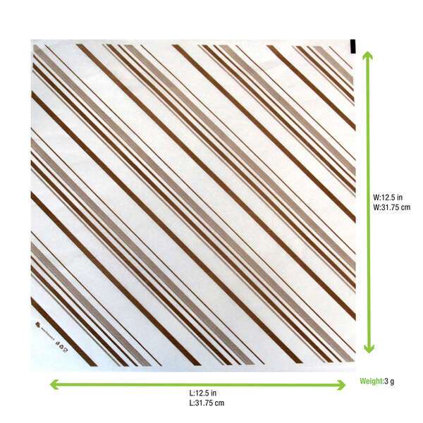 PacknWood 210PAP3132M, 12-inch Decorative Paper Liners Brown Design, 500/CS