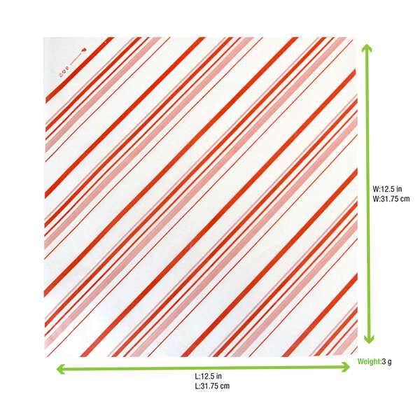 PacknWood 210PAP3132R, 12-inch Decorative Paper Liners Red Design, 500/CS