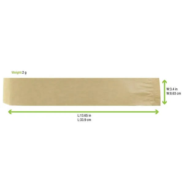PacknWood 210PAPOK34, 13-inch Brown Kraft Bag Opens 2 Sides, 1000/CS