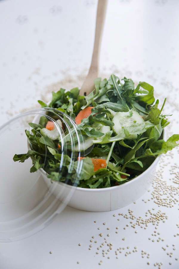 PacknWood 210PC480V, 16-oz Round Buckaty To Go Paper Container, Green, 360/CS. Lids are sold separately