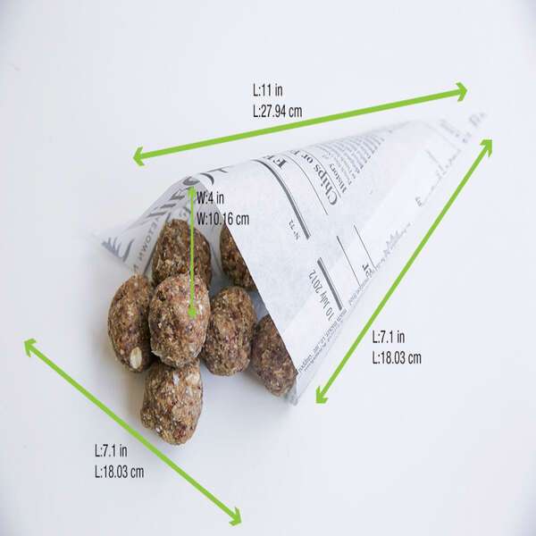 PacknWood 210PCONEW150, 10 Oz Greaseproof Paper Cones Newspaper Printed, 5000/CS