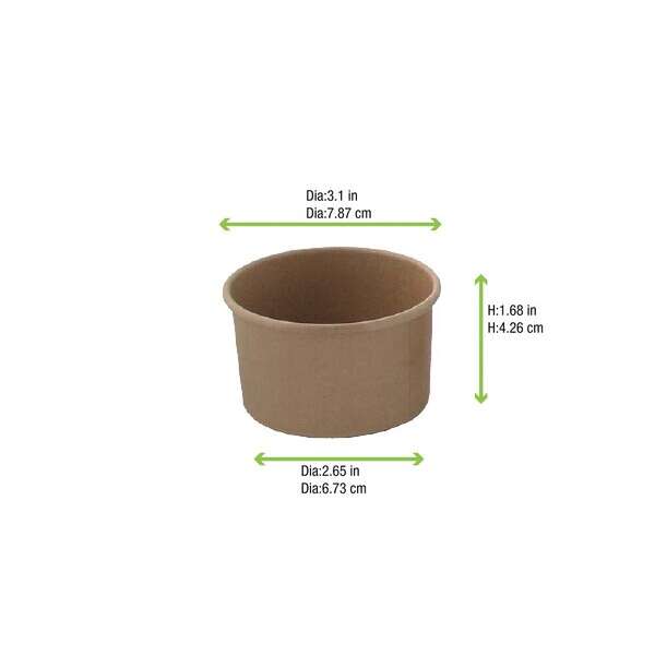 PacknWood 210POB151, 5 Oz Brown Kraft Hot & Cold Paper Cup, 1000/CS