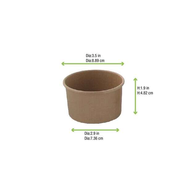 PacknWood 210POB181, 7 Oz Brown Kraft Hot & Cold Paper Cup, 1000/CS