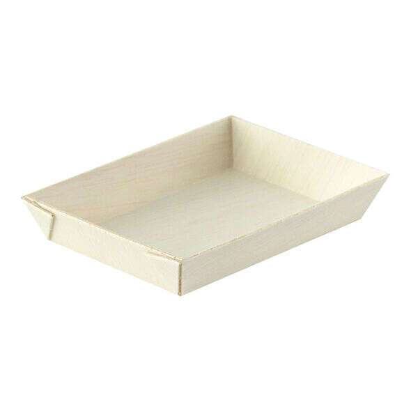 PacknWood 210SAMBQ685, 2 Oz Samurai Mini Rectangular Wooden Tray, 200/CS