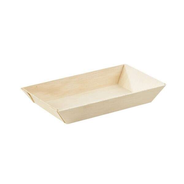 PacknWood 210SAMBQ85, 10 Oz Rectangular "Samurai" Wooden Dish, 100/PK
