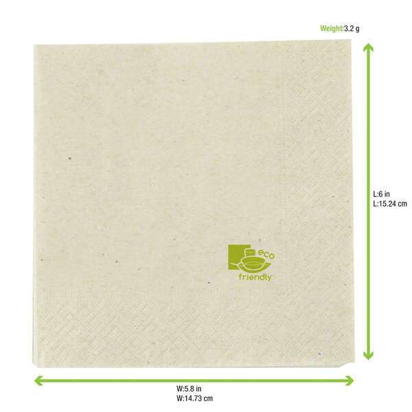 PacknWood 210SEC31312P, 11.8x11.8-inch Kraft Tissue Napkin, 4800/CS