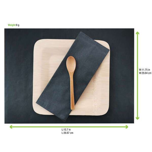 PacknWood 210SET3040N, 15.8x11.8-inch Black Paper Placemat, 1000/CS