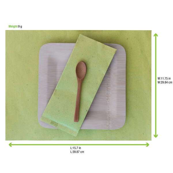 PacknWood 210SET3040V, 15.8x11.8-inch Green Paper Placemat, 1000/CS