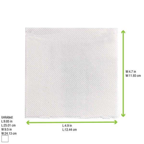 PacknWood 210SMP2020W, 8x8-inch Point to Point White Tissue Napkin, 4000/CS