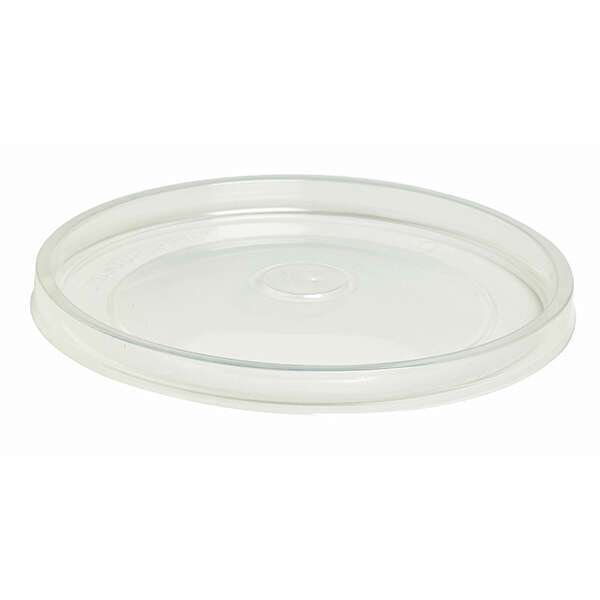 PacknWood 210SOUPLPP157 5.9'' Dia PP Lid for Hot Food for 16/20/24/32-Oz Buckaty Containers, Clear, 360/CS