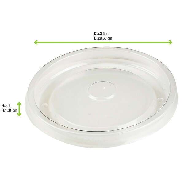 PacknWood 210SOUPLPP96, 3.8-inch Clear PP Lid for 210SOUP16 & 210SOUP24 & 210SOUPK17K, 500/CS