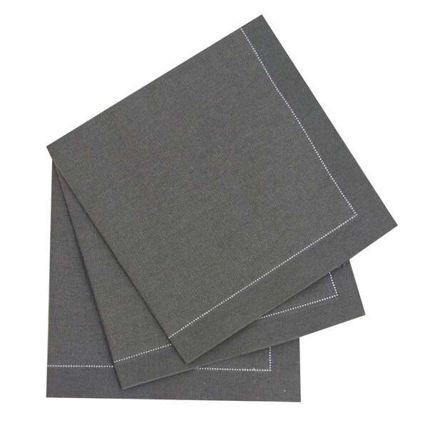 PacknWood 210SVCC20GY, 7.9x7.9-inch Luxury Silver Grey Cotton Cocktail Napkin, 200/CS