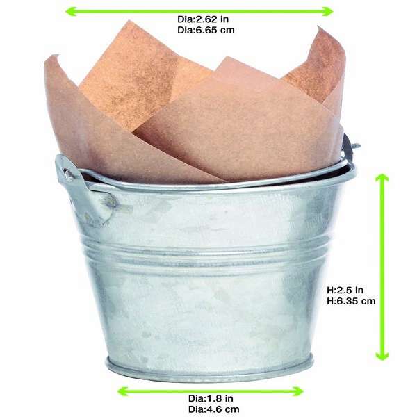 PacknWood 210SXM02, 3 Oz Mini Metal Bucket, 144/CS