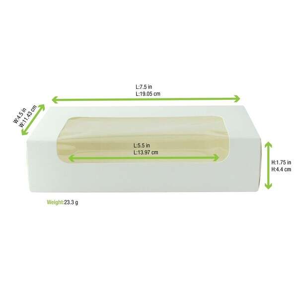 PacknWood 210TOASTW, 28 Oz White Laminated Window Box, 200/CS