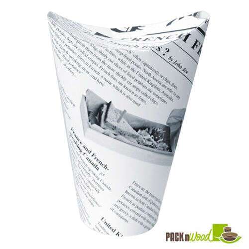 PacknWood 210TPASK16 2.36x5.5-inch News Print Closable Perforated Snack Cup, 1000/CS
