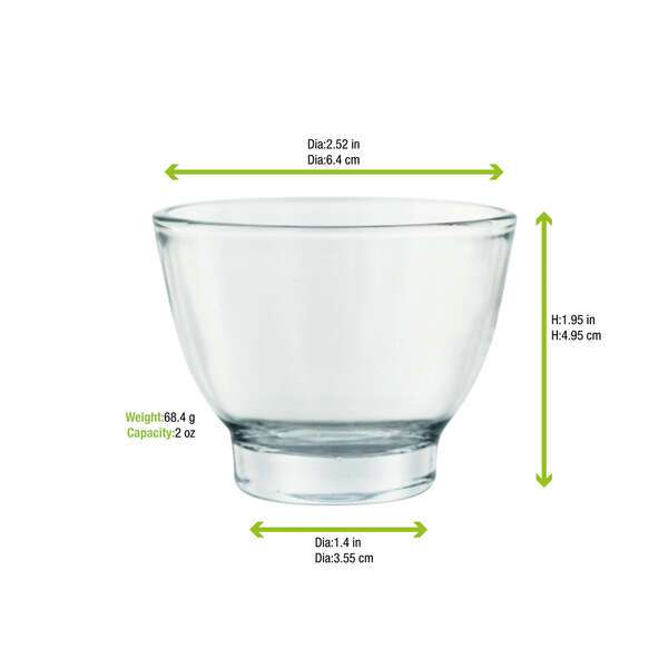 PacknWood 210VRBOL15, 1.5 Oz Rondo Shooter Glass, 48/PK