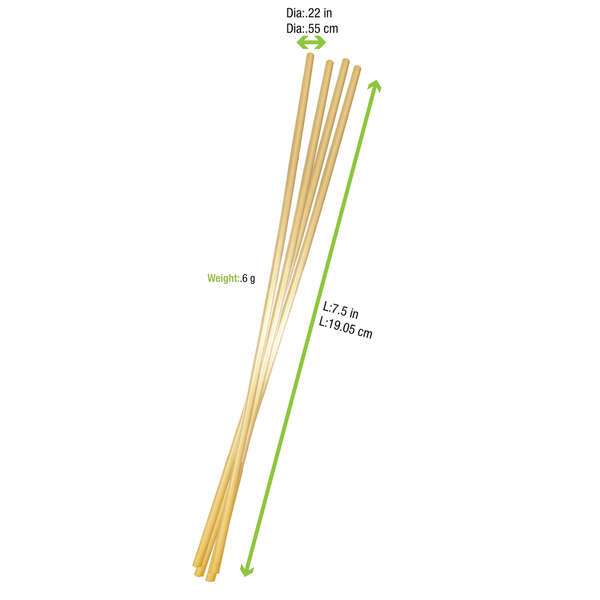 PacknWood 210WHTSTRAW19, 7.5-inch Unwrapped Natural Wheat Straws, 1000/CS